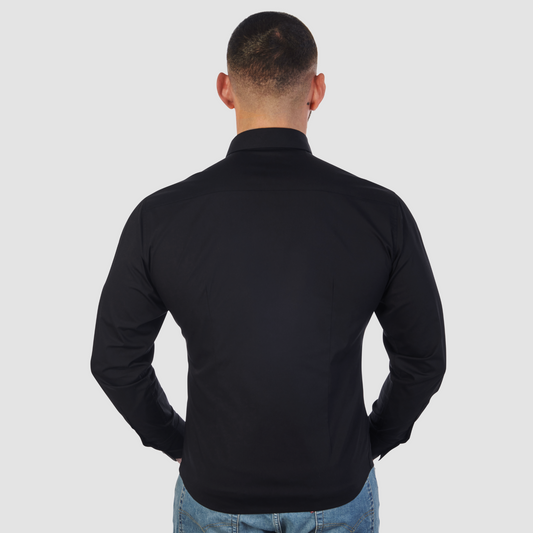 Herrenhemd für Bodybuilder in Schwarz