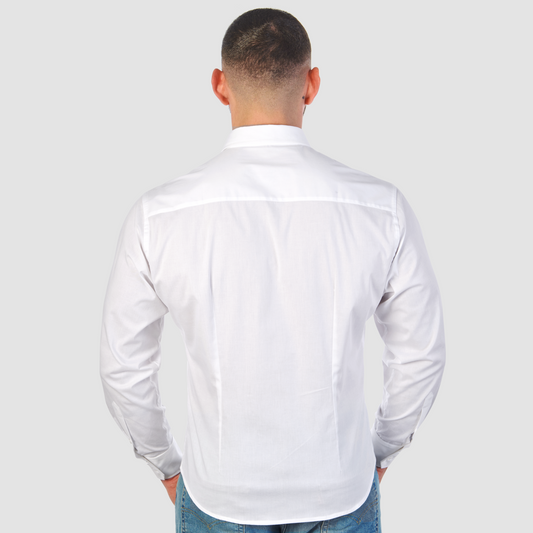 Herrenhemd für Bodybuilder in weiß - Handmade in Berlin