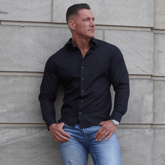 Mathias Benecki im Wiehenstahl Hemd schwarz