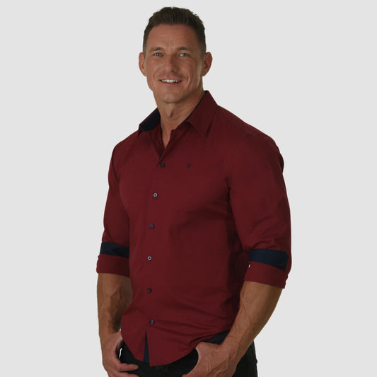 Men's Shirt "Mathias" DarkCherry